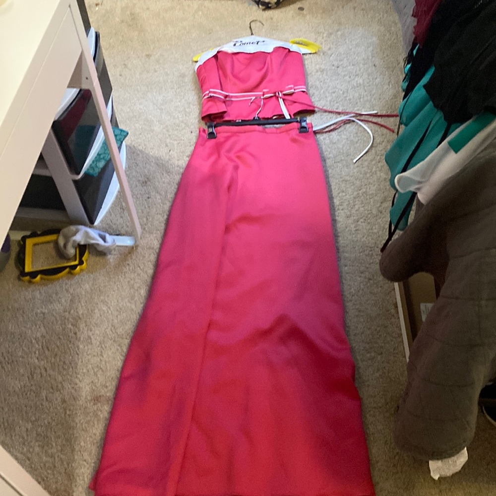 Pink two piece dress size 8